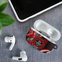 Hawaii Lahainaluna High School AirPods Case Tribal Tattoo With Hibiscus Flowers