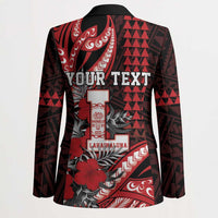 Personalized Hawaii Lahainaluna High School Blazer Tribal Tattoo With Hibiscus Flowers