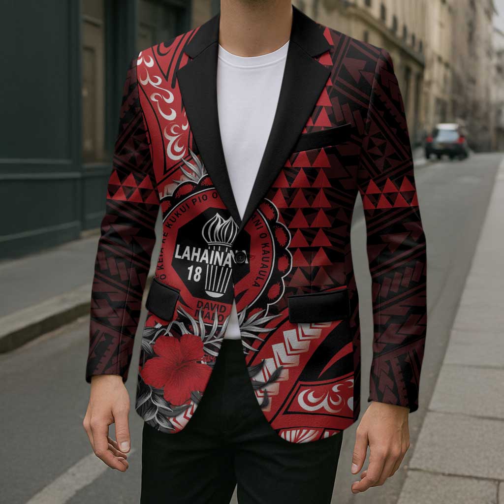 Personalized Hawaii Lahainaluna High School Blazer Tribal Tattoo With Hibiscus Flowers