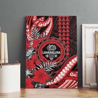 Hawaii Lahainaluna High School Canvas Wall Art Tribal Tattoo With Hibiscus Flowers