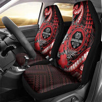 Hawaii Lahainaluna High School Car Seat Cover Tribal Tattoo With Hibiscus Flowers