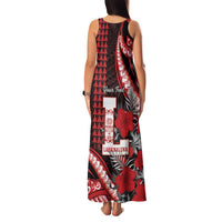 Personalized Hawaii Lahainaluna High School Family Matching Tank Maxi Dress and Hawaiian Shirt Tribal Tattoo With Hibiscus Flowers LT05 - Polynesian Pride
