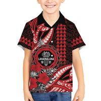 Personalized Hawaii Lahainaluna High School Hawaiian Shirt Tribal Tattoo With Hibiscus Flowers