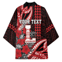 Personalized Hawaii Lahainaluna High School Kimono Tribal Tattoo With Hibiscus Flowers