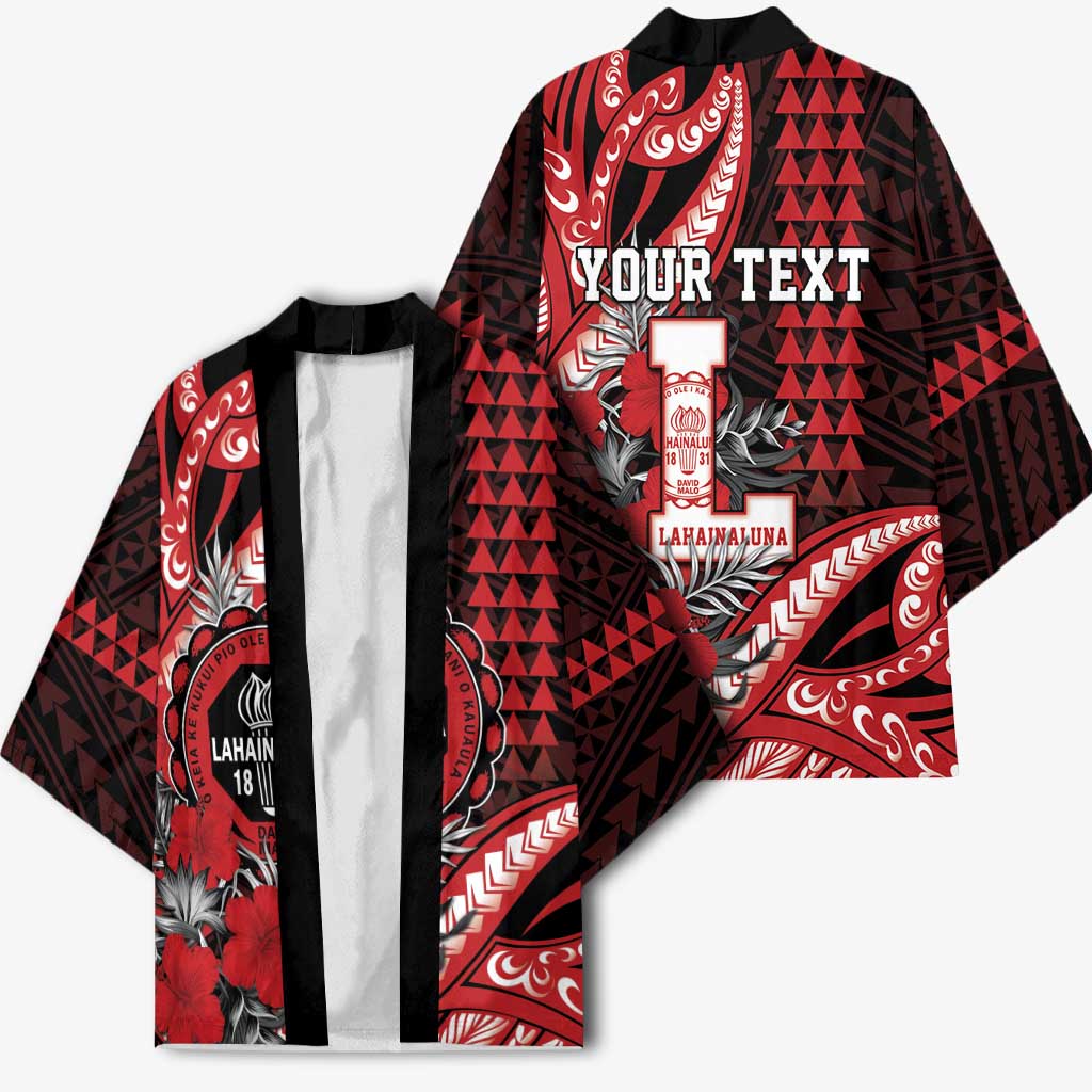 Personalized Hawaii Lahainaluna High School Kimono Tribal Tattoo With Hibiscus Flowers