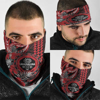 Hawaii Lahainaluna High School Neck Gaiter Tribal Tattoo With Hibiscus Flowers