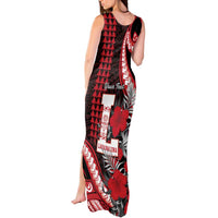 Personalized Hawaii Lahainaluna High School Tank Maxi Dress Tribal Tattoo With Hibiscus Flowers