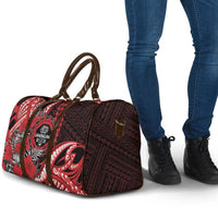 Hawaii Lahainaluna High School Travel Bag Tribal Tattoo With Hibiscus Flowers