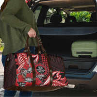 Hawaii Lahainaluna High School Travel Bag Tribal Tattoo With Hibiscus Flowers