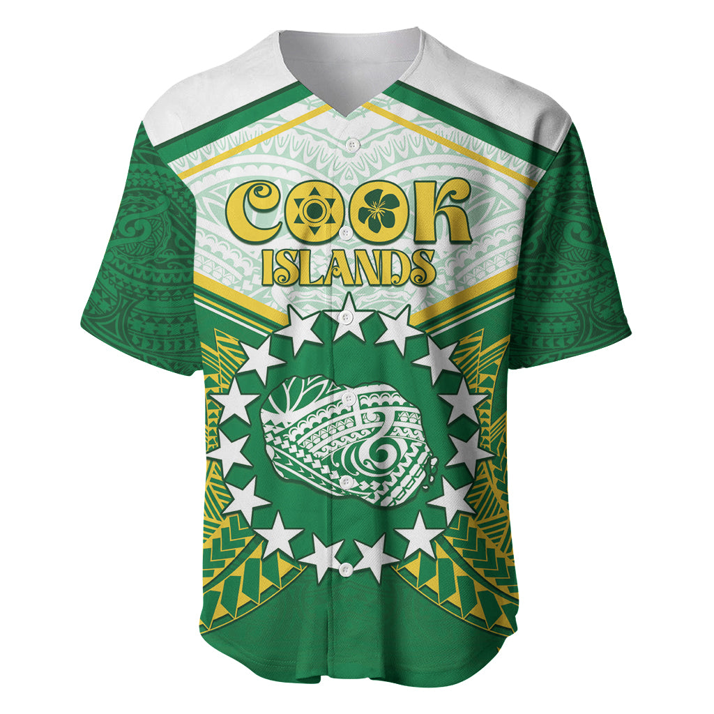 Personalised Cook Islands Ra o te Ui Ariki Baseball Jersey Polynesian Pattern