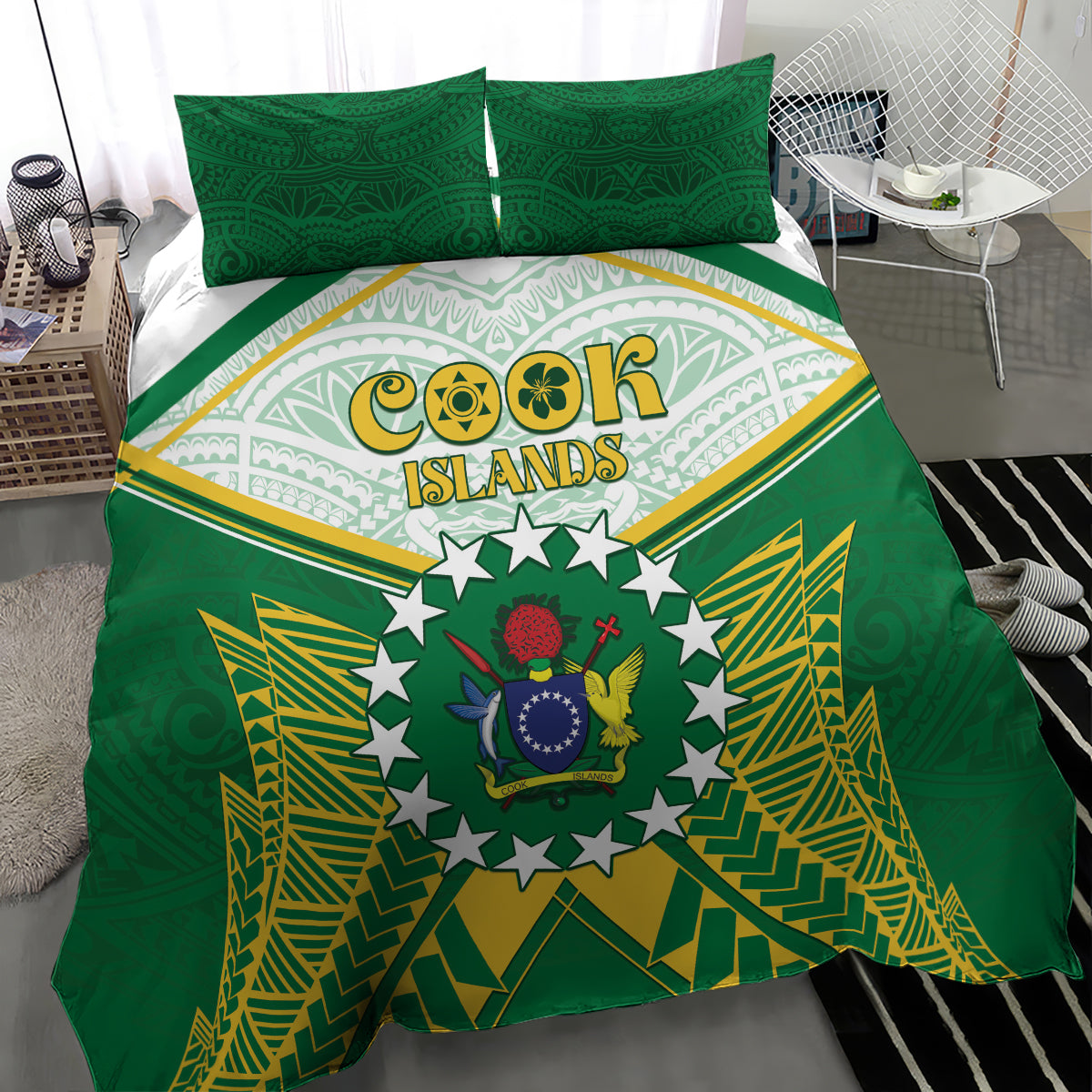 Cook Islands Ra o te Ui Ariki Bedding Set Polynesian Pattern