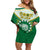 Personalised Cook Islands Ra o te Ui Ariki Family Matching Off Shoulder Short Dress and Hawaiian Shirt Polynesian Pattern