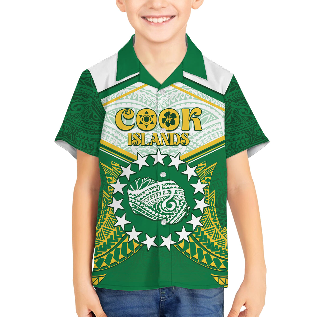 Personalised Cook Islands Ra o te Ui Ariki Family Matching Tank Maxi Dress and Hawaiian Shirt Polynesian Pattern