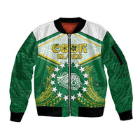 Personalised Cook Islands Ra o te Ui Ariki Sleeve Zip Bomber Jacket Polynesian Pattern