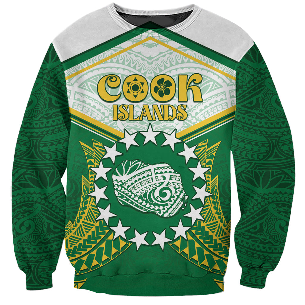 Personalised Cook Islands Ra o te Ui Ariki Sweatshirt Polynesian Pattern