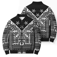 Black Philippines Sun Star Bomber Puffer Jacket Igorot Tribal Inspiration