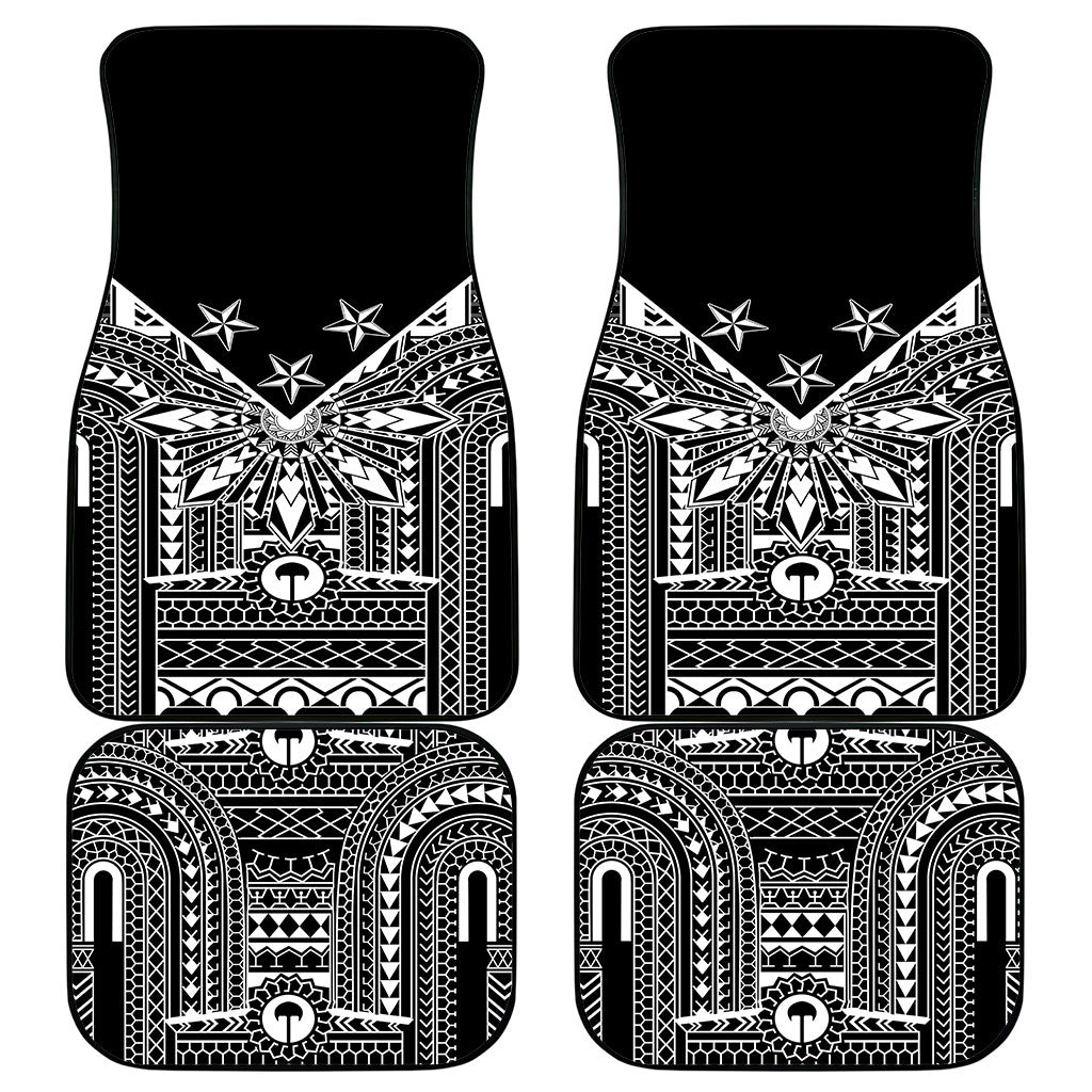 Black Philippines Sun Star Car Mats Igorot Tribal Inspiration