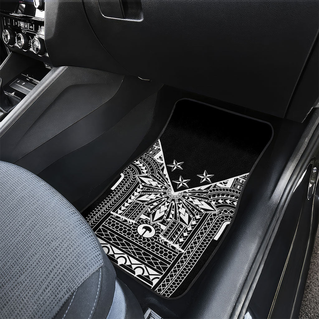 Black Philippines Sun Star Car Mats Igorot Tribal Inspiration