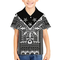 Black Philippines Sun Star Family Matching Long Sleeve Bodycon Dress and Hawaiian Shirt Igorot Tribal Inspiration LT05 Son's Shirt Black - Polynesian Pride