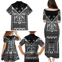 Black Philippines Sun Star Family Matching Puletasi and Hawaiian Shirt Igorot Tribal Inspiration
