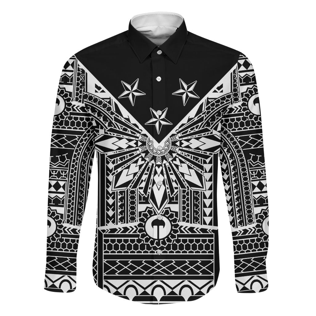 Black Philippines Sun Star Family Matching Puletasi and Hawaiian Shirt Igorot Tribal Inspiration