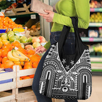 Black Philippines Sun Star Grocery Bag Igorot Tribal Inspiration