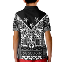 Black Philippines Sun Star Kid Polo Shirt Igorot Tribal Inspiration