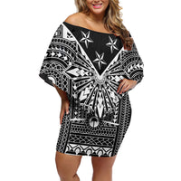 Black Philippines Sun Star Off Shoulder Short Dress Igorot Tribal Inspiration