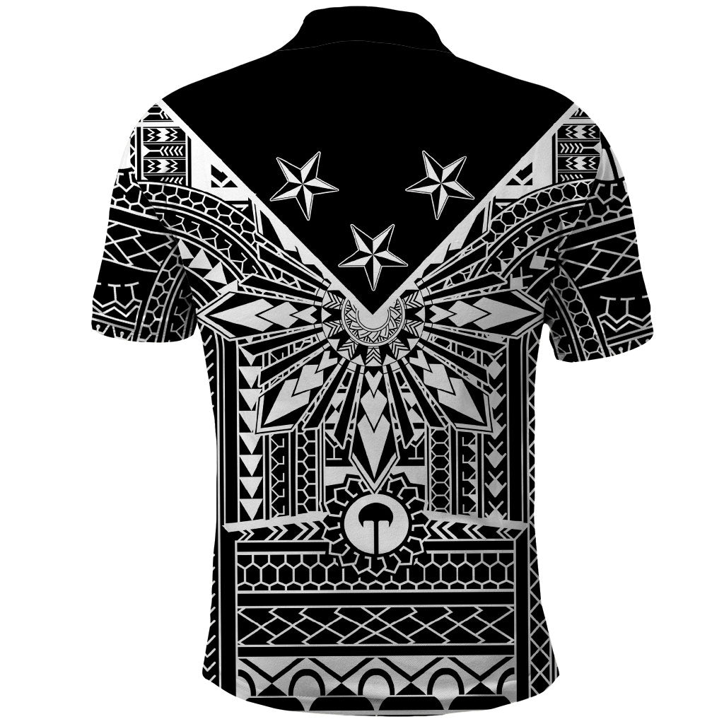 Black Philippines Sun Star Polo Shirt Igorot Tribal Inspiration