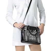 Black Philippines Sun Star Shoulder Handbag Igorot Tribal Inspiration