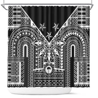 Black Philippines Sun Star Shower Curtain Igorot Tribal Inspiration