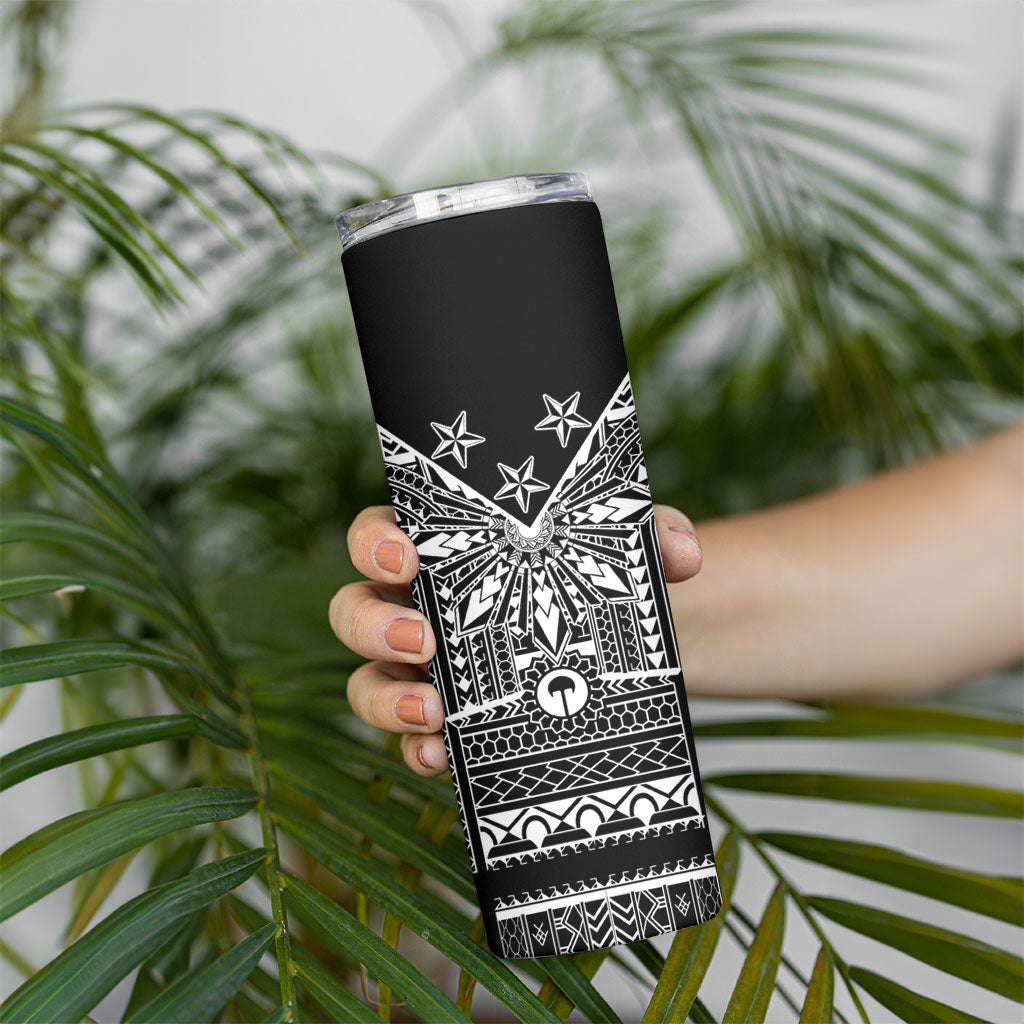 Black Philippines Sun Star Skinny Tumbler Igorot Tribal Inspiration