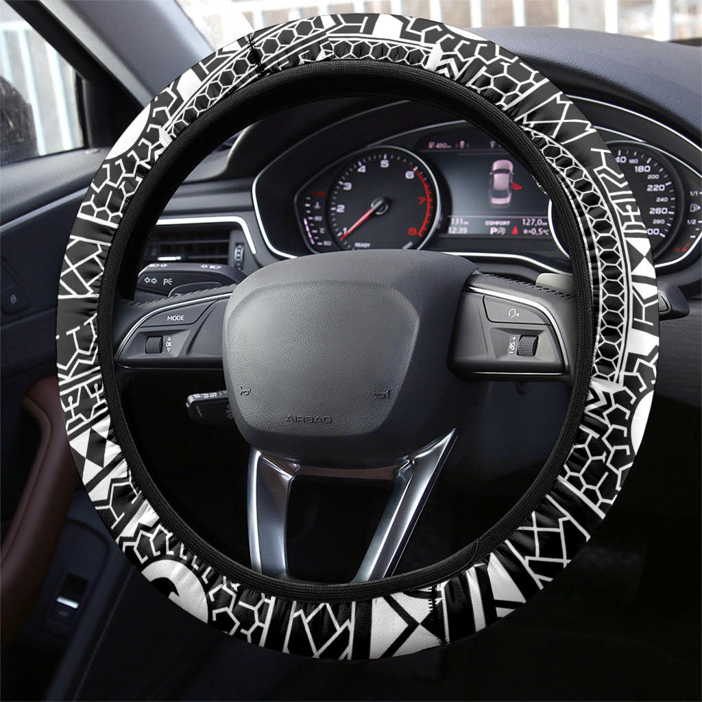 Black Philippines Sun Star Steering Wheel Cover Igorot Tribal Inspiration