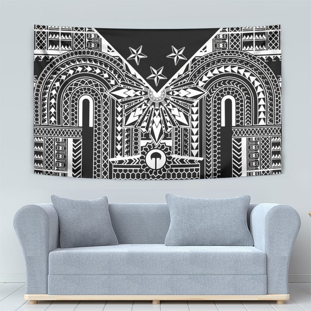 Black Philippines Sun Star Tapestry Igorot Tribal Inspiration