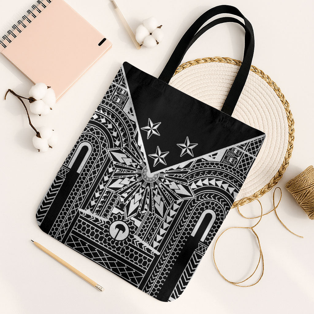 Black Philippines Sun Star Tote Bag Igorot Tribal Inspiration