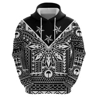 Black Philippines Sun Star Zip Hoodie Igorot Tribal Inspiration