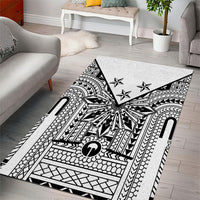 White Philippines Sun Star Area Rug Igorot Tribal Inspiration