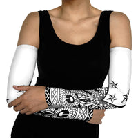 White Philippines Sun Star Arm Sleeves Igorot Tribal Inspiration