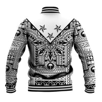 White Philippines Sun Star Baseball Jacket Igorot Tribal Inspiration