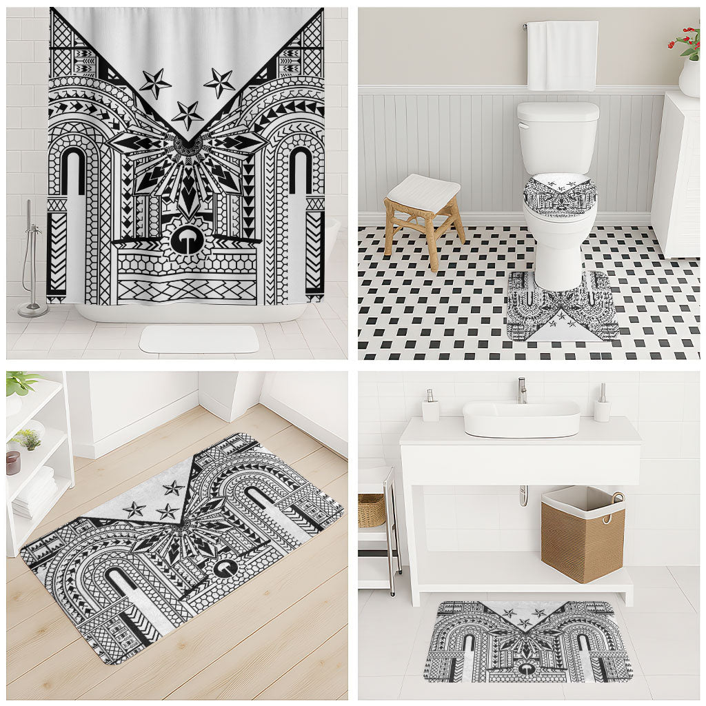White Philippines Sun Star Bathroom Set Igorot Tribal Inspiration