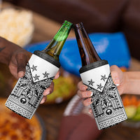 White Philippines Sun Star 4 in 1 Can Cooler Tumbler Igorot Tribal Inspiration