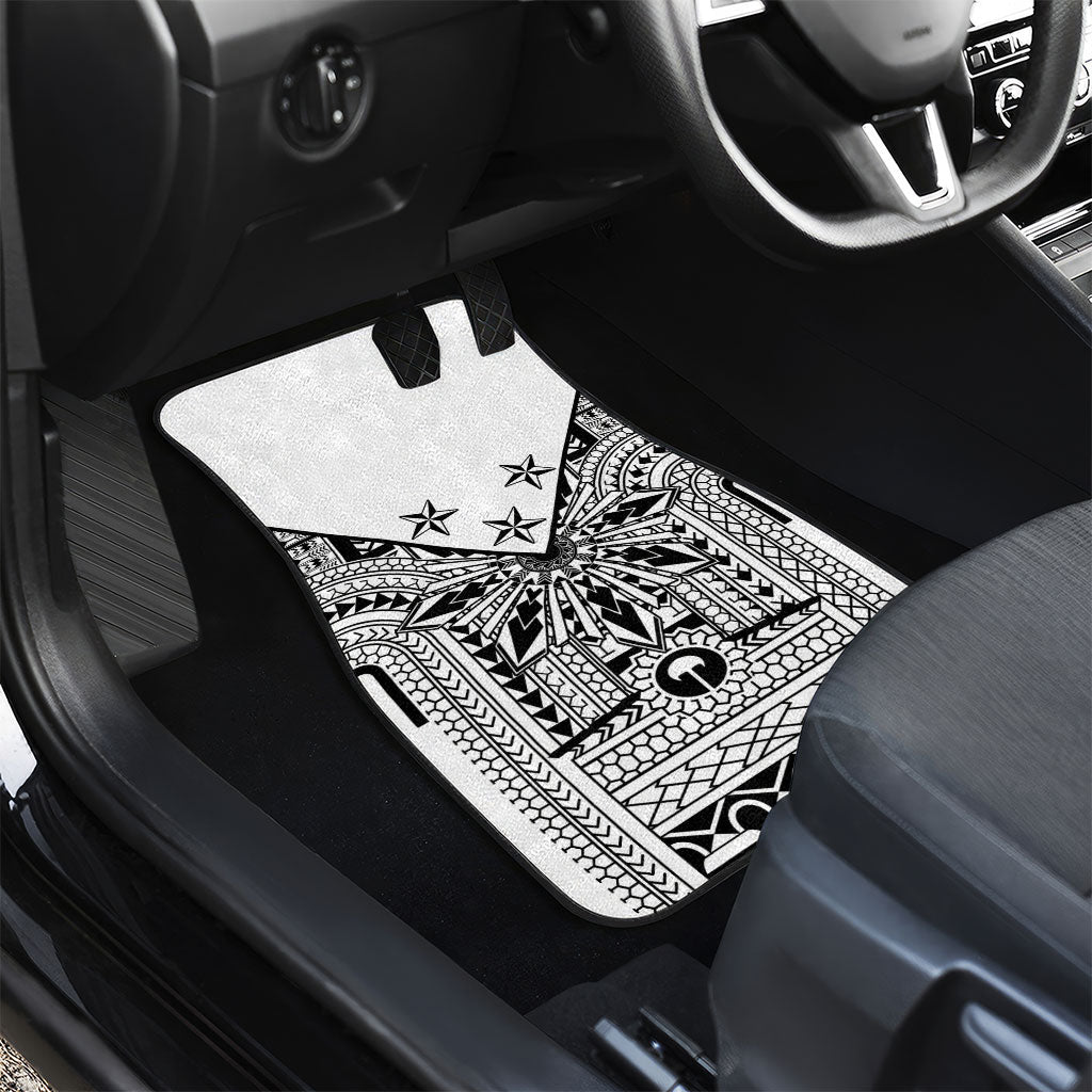 White Philippines Sun Star Car Mats Igorot Tribal Inspiration