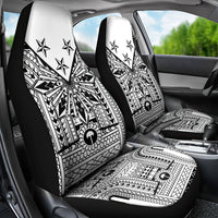 White Philippines Sun Star Car Seat Cover Igorot Tribal Inspiration