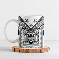 White Philippines Sun Star Ceramic Mug Igorot Tribal Inspiration