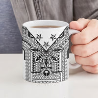 White Philippines Sun Star Ceramic Mug Igorot Tribal Inspiration