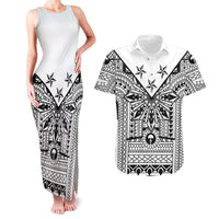 White Philippines Sun Star Couples Matching Tank Maxi Dress and Hawaiian Shirt Igorot Tribal Inspiration LT05 White - Polynesian Pride