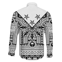 White Philippines Sun Star Family Matching Off Shoulder Maxi Dress and Hawaiian Shirt Igorot Tribal Inspiration LT05 - Polynesian Pride