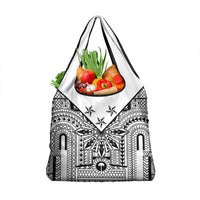 White Philippines Sun Star Grocery Bag Igorot Tribal Inspiration
