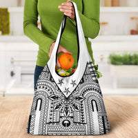 White Philippines Sun Star Grocery Bag Igorot Tribal Inspiration