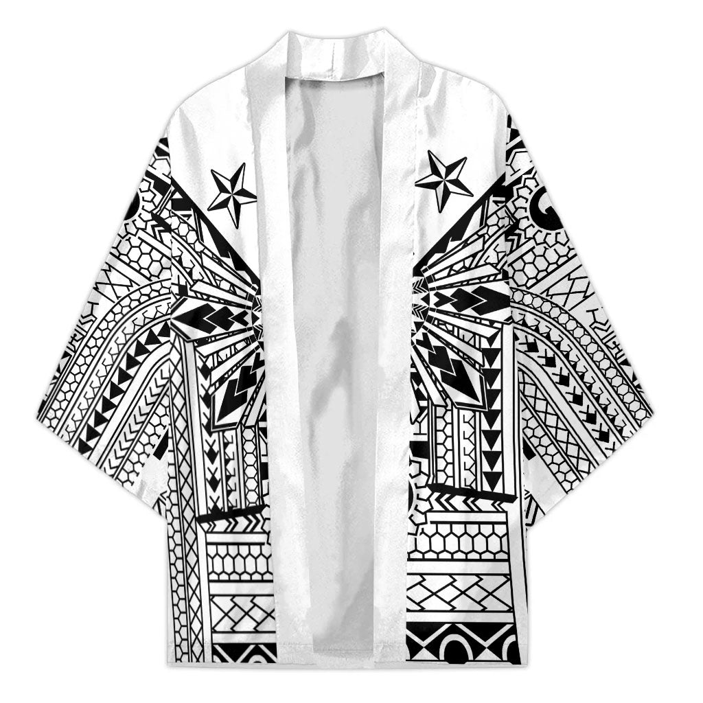 White Philippines Sun Star Kimono Igorot Tribal Inspiration